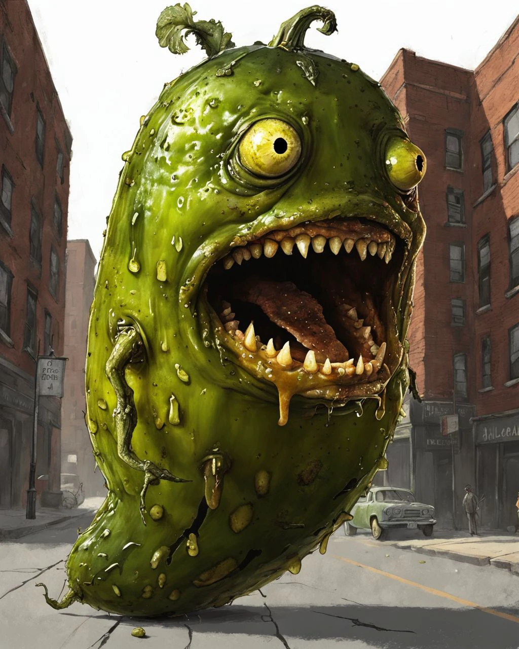 closeup horror portrait photo of zombified Grimace, exposed festering flesh oozing with maggots, sunken soulless hollow eyes gazing, <lora:PE_Grimace_v1.0:0.75>