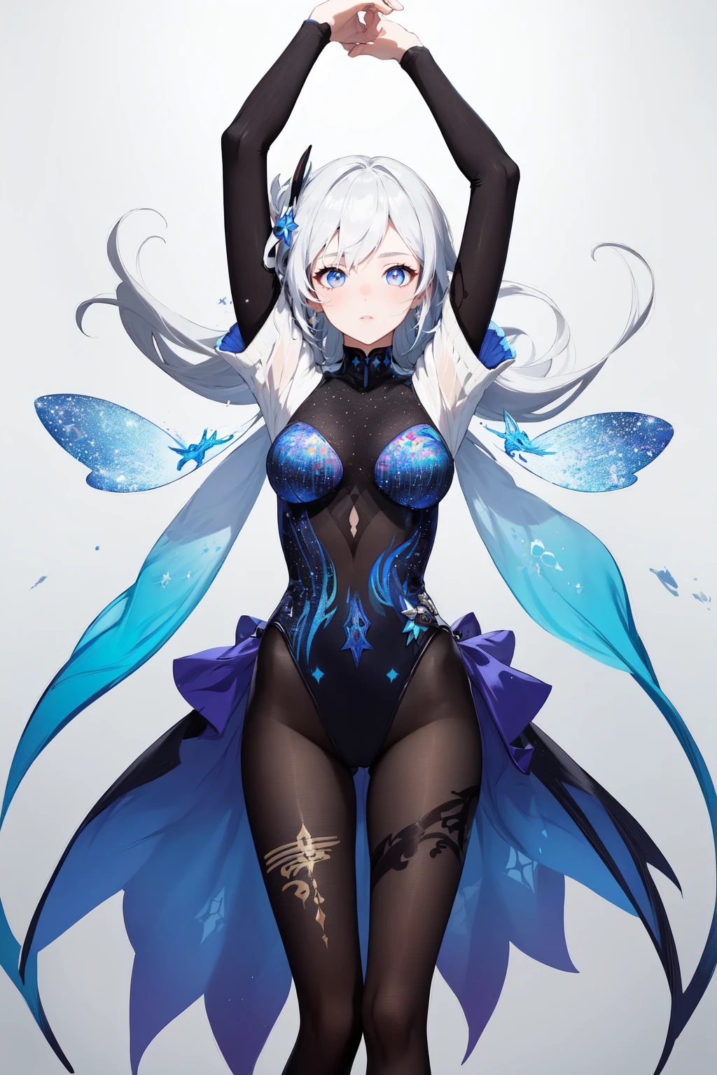 masterpiece, best quality,portrait, v arms, rhytmic gymnastics, (clothing store background, colorful leotard with sweater, vibrant colors), black and white clothes theme, see-through sleeves, see-through shirt, see-through skirt, white pantyhose with starry prints, genshin impact theme, realism
<lora:Tsurime:1> <lora:add_detail:0.65> <lora:yaosiv2:0.36> <lora:Demon Girls v5:0.35> <lora:TBCrazyGirlDesign_v230721b:0.4><lora:AsukaLangleySouryuuV2:0.47>