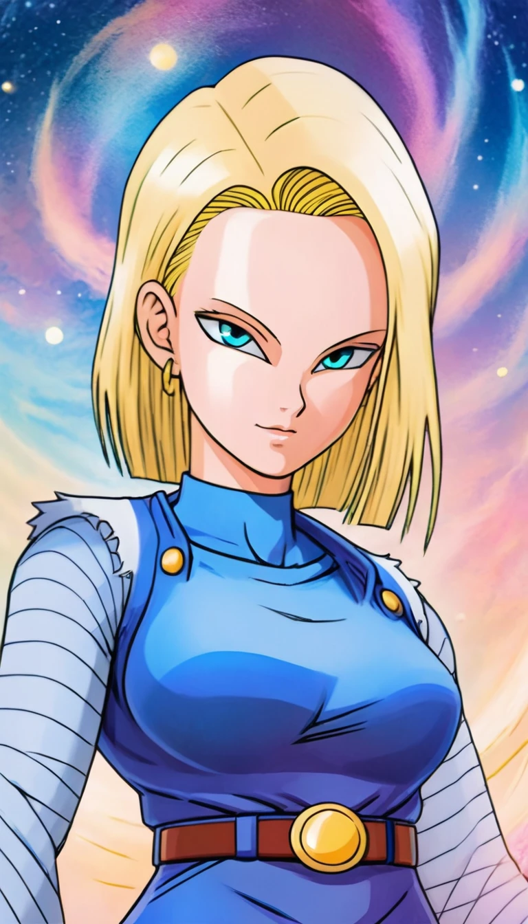 ethereal fantasy concept art of <lora:Android18XL:.8>android 18 . magnificent, celestial, ethereal, painterly, epic, majestic, magical, fantasy art, cover art, dreamy