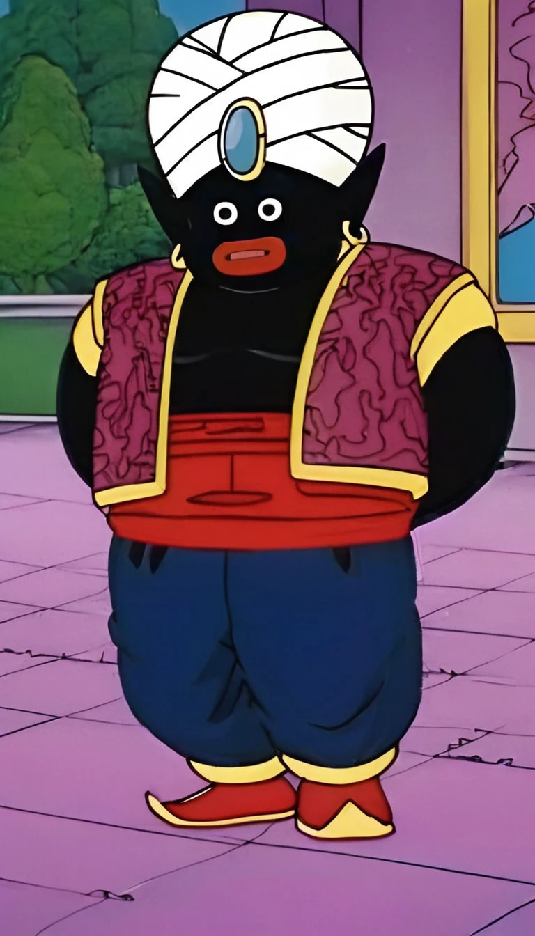 <lora:PoPoXL:.8>mrpopo a black man, white turban, super saiyan
