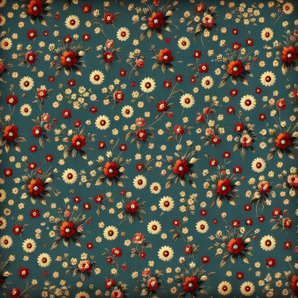 <lora:Allover-Floral:.7> AlloverFLR, Textile, Western, Vintage, Hyper-Realistic, Ditsy <lora:add-detail-xl:1>