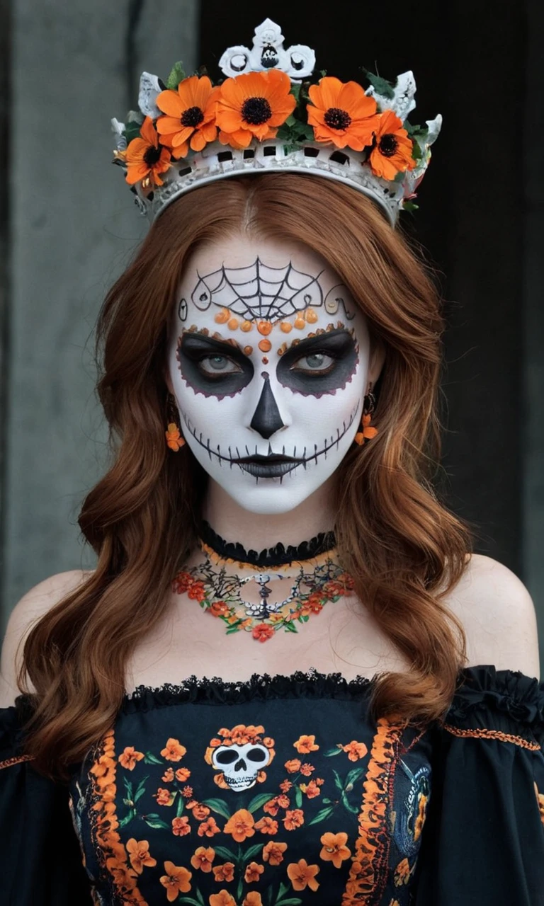 ((woman in katr1na face paint:1,catrina crown, talavera dress)),photo of sks woman,<lora:CatrinaMulti_byDevDope.safetensors : 1>
<lora:lora_emmastone_v1_from_v1_160 : 1>