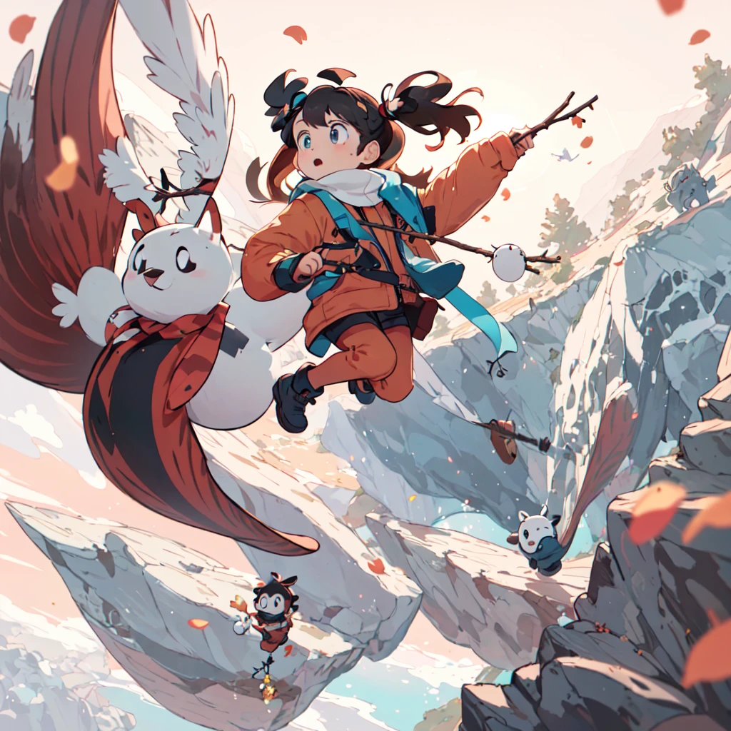 hilda, with twig, flying woffs, <lora:Hilda_Meina__1.5_512_36_fixed:1>