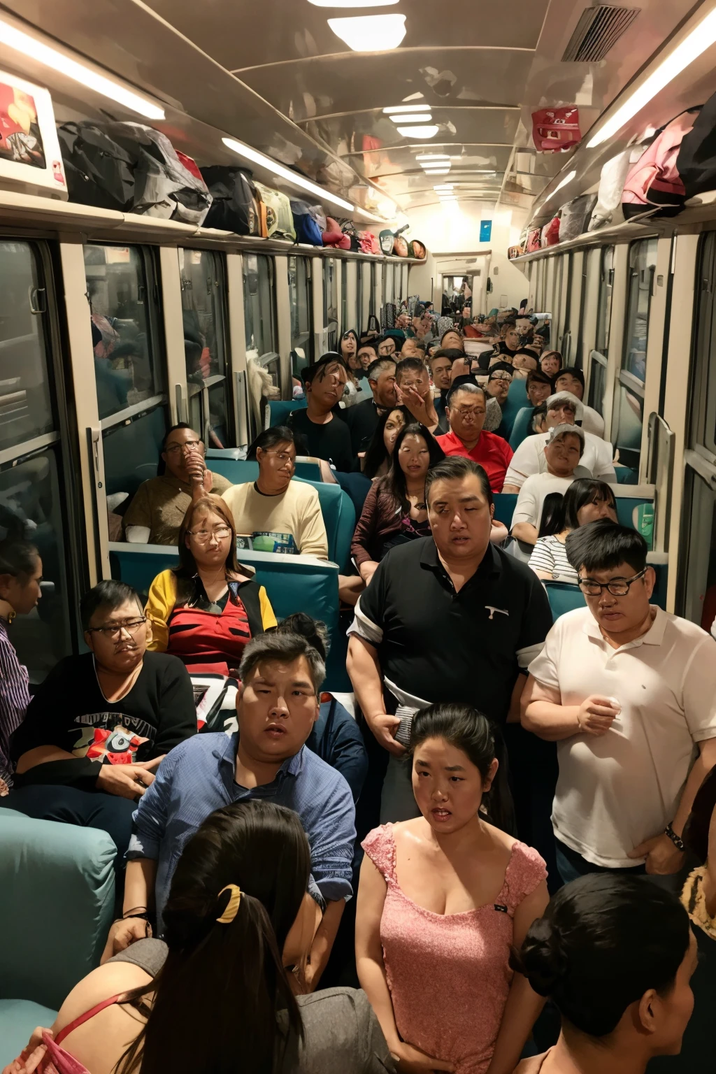 <lora:0195 Spring Festival_v1:1>,ruanyi0195,train interior,indoors,people,bag,<lora:people_count_slider_v1:5>,, best quality,masterpiece,high quality,real,realistic,super detailed,full detail,8K,