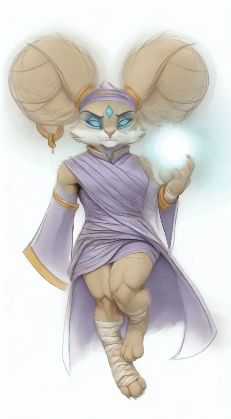 1girl,
solo,
rabbit,
bunny,
female,
jewel,
collar,
ring earrring,
small tits,
cleavage,
blue jewel,
kaze ears,
weakened,
ears curled in a bun,
chinese hairstyle,
eyes closed,
curled ears,
bun,
double bun,
bandana,
robe,
purple robe,
covered tits,
qipao,
purple qipao,
gold trim qipao,
purple bandana,
standing,
bindi,
gold earrings,
earrings,
feet bandages,
bandages,
<lora:Typhoon_Kaze-20:1>, (by enro the mutt, by nezumi, by rajii, by, honovy,:1.1) best quality, good quality,