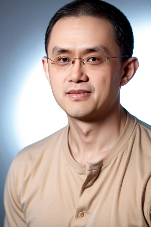 masterpiece,best quality,<lora:zhangweiwei:0.8>,(photorealistic:1.2),1man,aged up,(high detailed skin:0.8),profile,green shirt,simple background,uhd, dslr, film grain,
