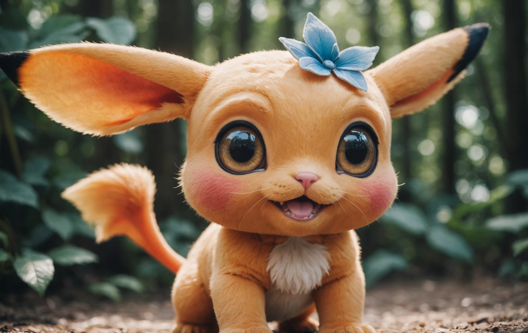 cinematic film still, close up, photo of a cute Pokémon, in the style of hyper-realistic fantasy,, sony fe 12-24mm f/2.8 gm, close up, 32k uhd, light navy and light amber, kushan empirem alluring, perfect skin, seductive, amazing quality, wallpaper, analog film grain <lora:aesthetic_anime_v1s:0.5> <lora:add-detail-xl:1.1>