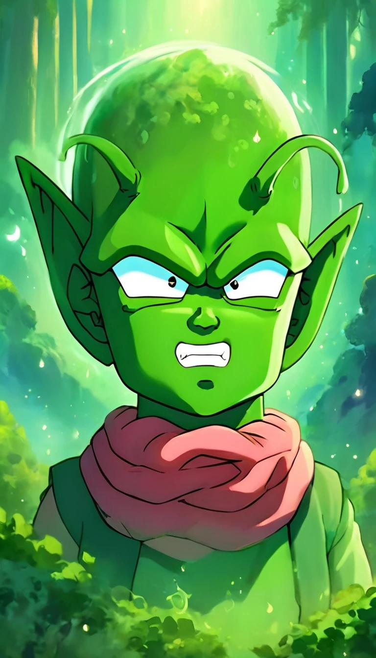 ethereal fantasy concept art of   <lora:DendeXL:.8> Dende upset, green skin . magnificent, celestial, ethereal, painterly, epic, majestic, magical, fantasy art, cover art, dreamy