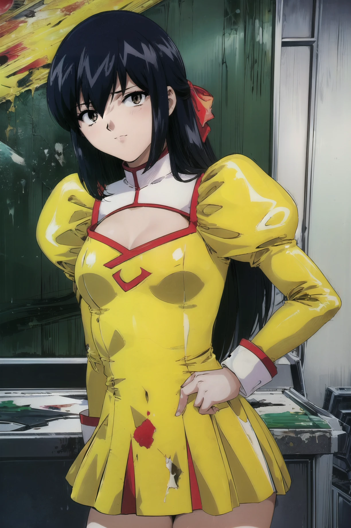　Beautiful girl in combat uniform, Jinguji Sakura(1 person)  Exposing the nipples