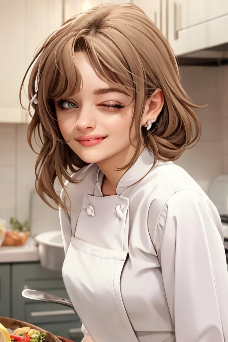 1girl, solo, chef girl, at kitchen, female focus, photorealistic, soft colors, masterpiece, high quality, (high detailed skin:1.1)
<lora:joey_king_lora_v01:1> joey99 <lora:l_wnk_we_sd_64_32:1> (winking expression:1.4)
