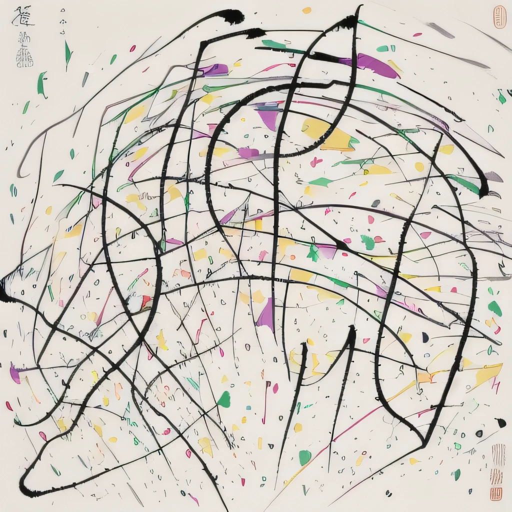 Wu Guanzhong's dotted and line-up grievances: Chinese contemporary abstract art v1.0