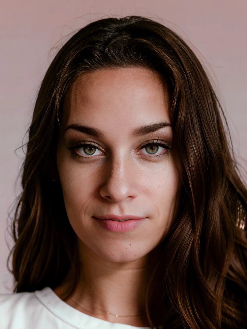 cinematic film still ((ohwx woman)), woman poses in a professional studio against a soft pink background. She has a gentle, caring expression, her eyes soft and inviting. Her hair is styled in loose waves, and she wears a delicate pink lipstick to add a touch of femininity. The shot is taken with a Nikon Z7 II, using a 85mm lens and a shallow depth of field to capture her features. The shot is enhanced with a subtle softening filter and a slight vignette to draw focus to her face.
<lora:Cassidy Klein_SD15_v1.0-000016:1> . shallow depth of field, vignette, highly detailed, high budget, bokeh, cinemascope, moody, epic, gorgeous, film grain, grainy