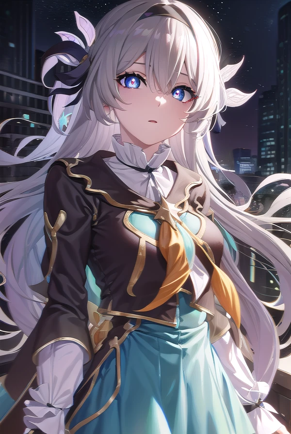 premiachan, (masterpiece, best quality, adventurer, miniskirt, cloak, crowded street, (fantasy setting), sunny day, braid, long hair, looking back, accesories, main street, ((wide street)), medieval, paved, mage