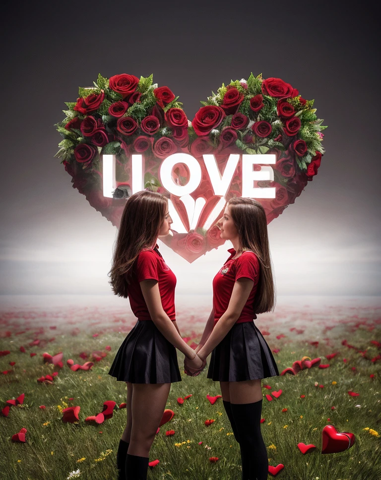 breathtaking , best quality, masterpiece, <lora:quiron_valentinesDay_v1_lora:0.87> ValentinesDayQuiron, flower field, gift box, heart, red background, red flower, red theme, still life, valentinesday, valentines day style, love, colorfull, The quiet lives of three high school students with genetic superhuman abilities turn upside down when a mysterious organization starts to hunt them down one by one., fog, lighting, . award-winning, professional, highly detailed