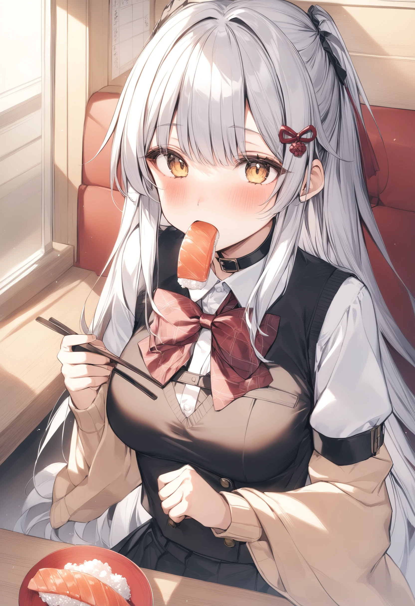 1girl, <lora:sdxl2-flat2-512b:-1>,medium breasts,school uniform,
<lora:kaitenzushiXLv2:0.8>,kaitenzushi,
@vf_ã¢ã³ã°ã«:ã«ã¡ã©ã®åã@, @vf_ã¢ã³ã°ã«:æ§å³@, @vf_ã¢ã³ã°ã«:ç®ç·@, @vf_人-é¡:表æ
@, @vf_風æ¯:å ´æ@, @人_é¡:å£2@,
best quality,medium quality,
