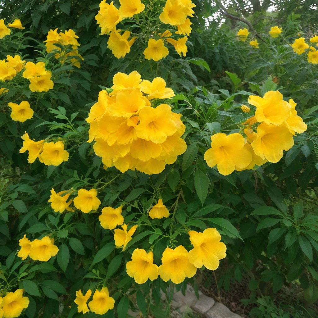 <lora:tecoma SDXL-000003:0.7>
best quality, masterpiece, master of epic, high quality, highres, tecoma, flower,