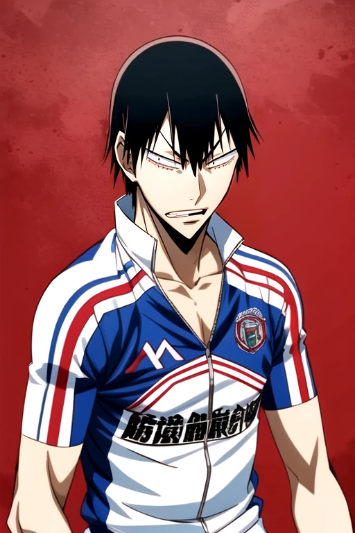 (best quality:1.1), (masterpiece:1.4), wallpaper, , , , anime coloring, , 1boy, solo, male focus, <lora:yasutomo_arakita:0.92>, yasutomo_arakita, black hair, black eyes, sanpaku, patriotic costume, savannah,