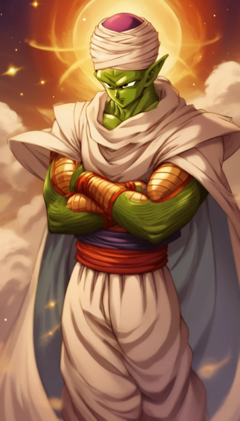 ethereal fantasy concept art of   <lora:PiccoloXL:.8> piccolo, white turban . magnificent, celestial, ethereal, painterly, epic, majestic, magical, fantasy art, cover art, dreamy