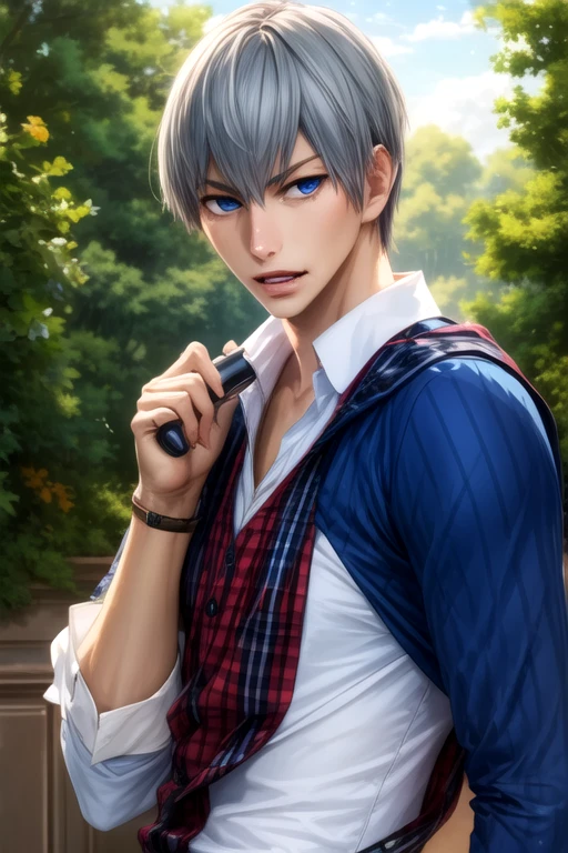 (best quality:1.1), (masterpiece:1.4), , , , depth of field, , (realistic:1.4), 1boy, solo, male focus, <lora:yukinari_kuroda:1>, yukinari_kuroda, grey hair, blue eyes, dracula costume, ancient rome,