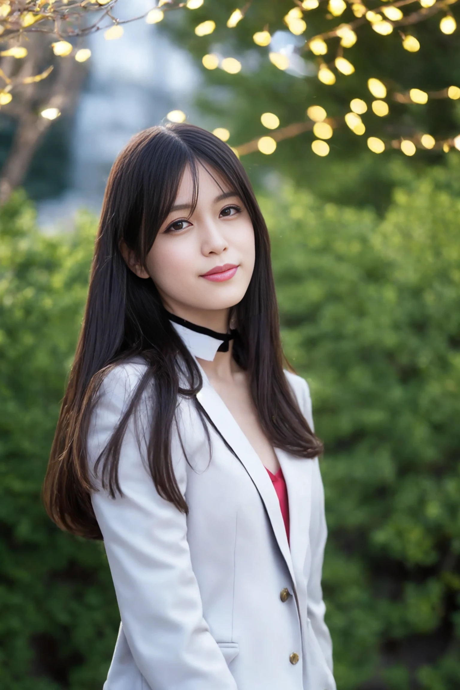 <lora:reika_shimizu_v01:0.9>,
(8k, RAW photo, best quality, masterpiece:1.2), (realistic, photo-realistic:1.37), omertosa,1girl, blurry background,lake, rain,wet,professional lighting, photon mapping, radiosity, physically-based rendering, backlight bokeh, blurry background, ((black choker)), red lips, student ,((lights shinning on the face))
head portrait
,
sunlight, ((outdoors)) ,((light shinning on the hair))
hoodie,navel-baring shirt,
((long hair)), ((floating hair)), black hair,straight hair, glowing hair,
135mm lens,gold-rimmed glasses,,big breast,red lips,smile,((office suit))