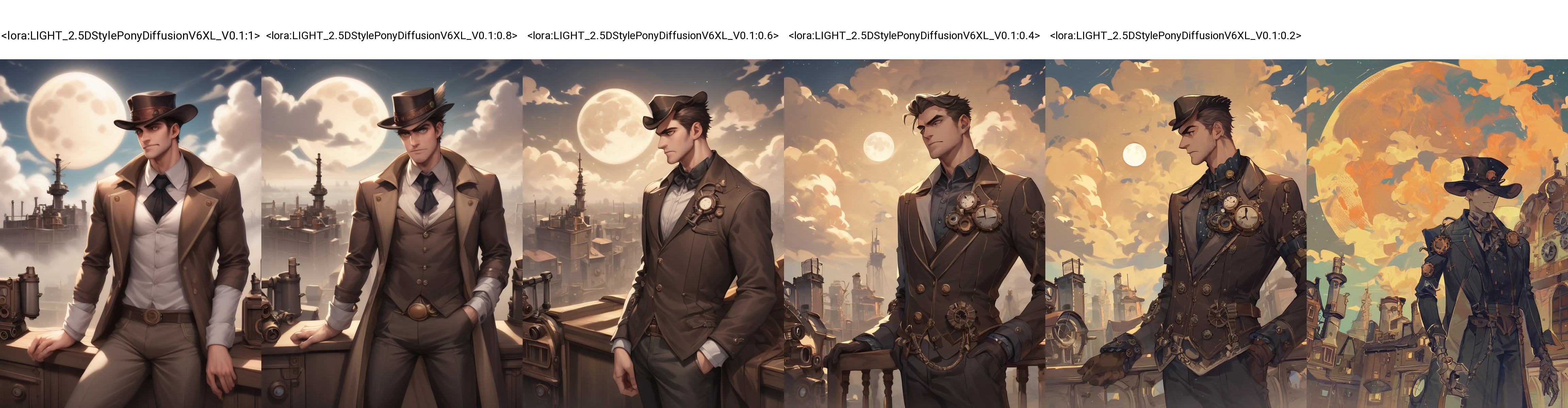 <lora:LIGHT_2.5DStylePonyDiffusionV6XL_V0.1:1>,score_9,score_8_up,score_7_up,score_6_up,score_5_up,score_4_up,delinquent on steampunk dirigible,steampunk,man,solo focus,night,sky,clouds,moon light ray,rating_safe,