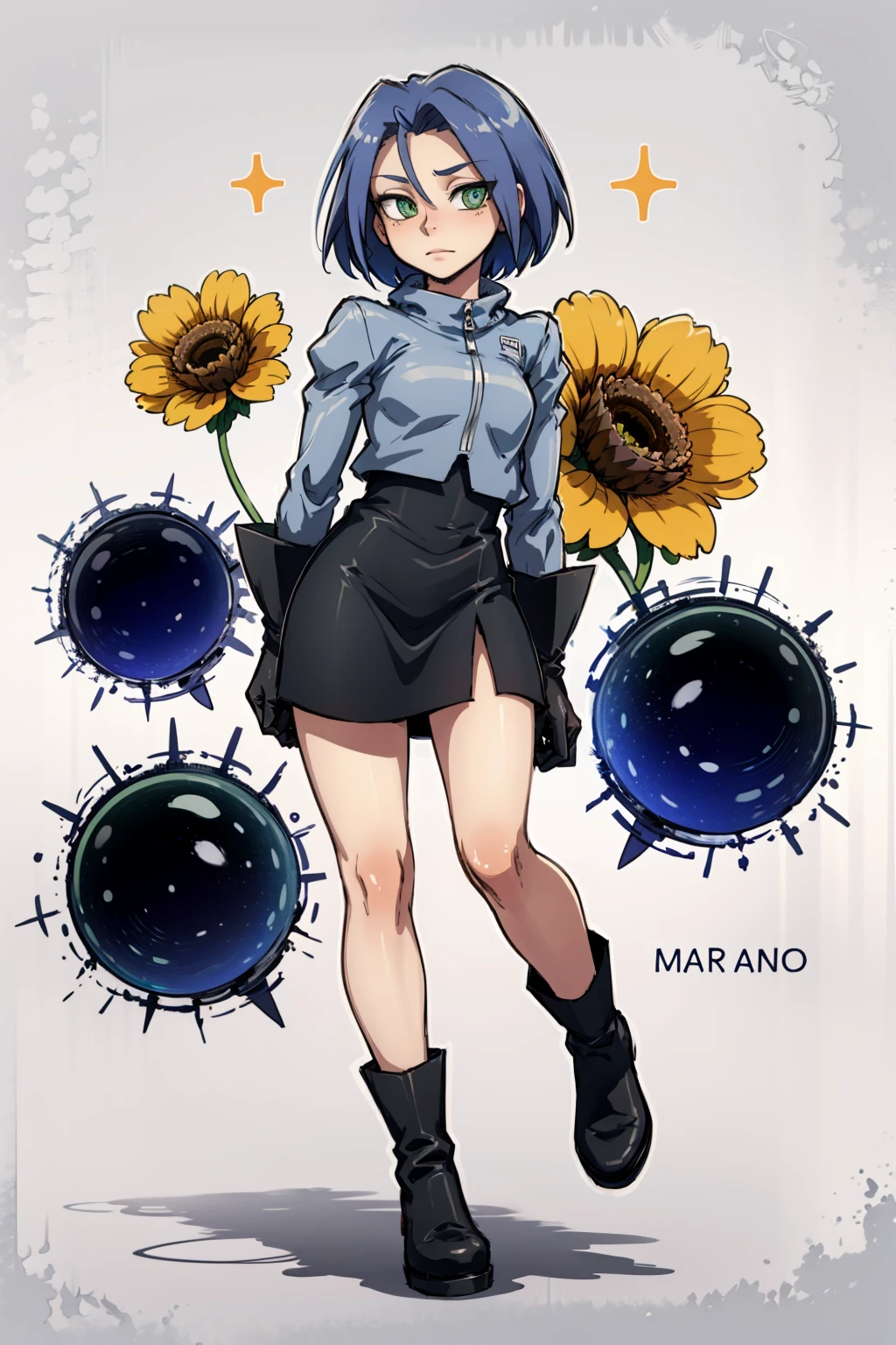 masterpiece, highres, absurdres, high quality,best quality, 1boy, solo, looking at viewer,colorful, abstract background,<lora:EPpkJames-07:1.0>, EPpkJames, short hair, blue hair, green eyes
BREAK
reactive smart fabric sagegreen galactic anomaly pattern levitating wrap skirt, marigold nano-linked metal sonic soundwave windbreaker, graphene desert boots, ar-embedded bowler hat,