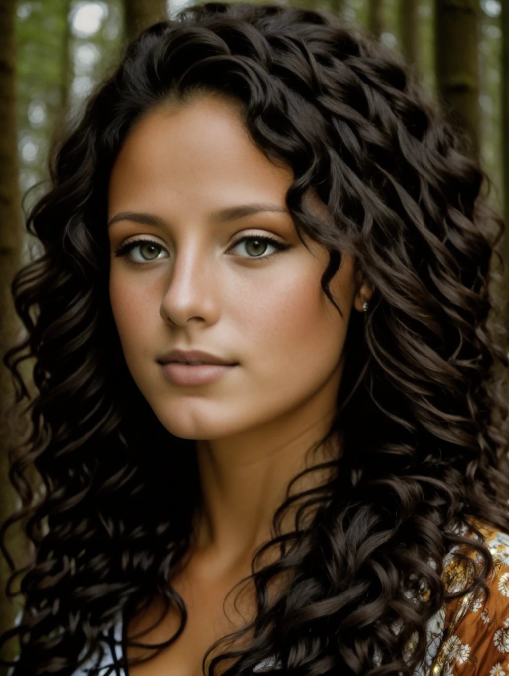 <lora:HarmonyV1:1> portrait of a woman on the forest