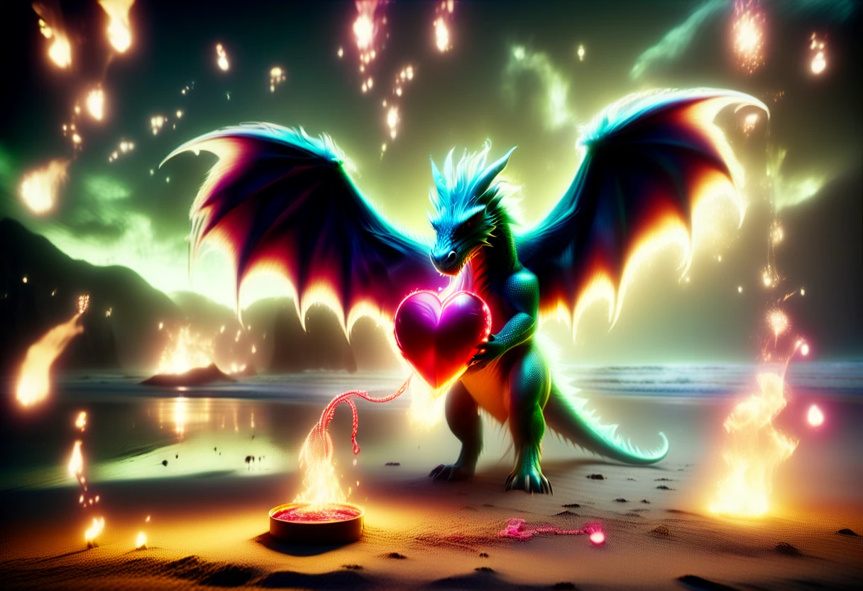 Dragon Hearts, bright vivid colors
