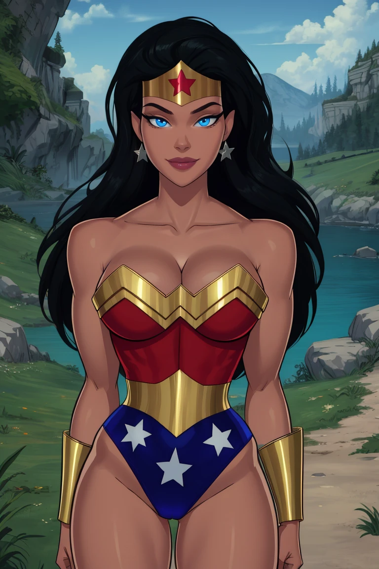 Teela master of the Universe, light brown hair, long sideburns, in medieval parade ground, full nude, slim body, topless, vulva, frontal shot.
