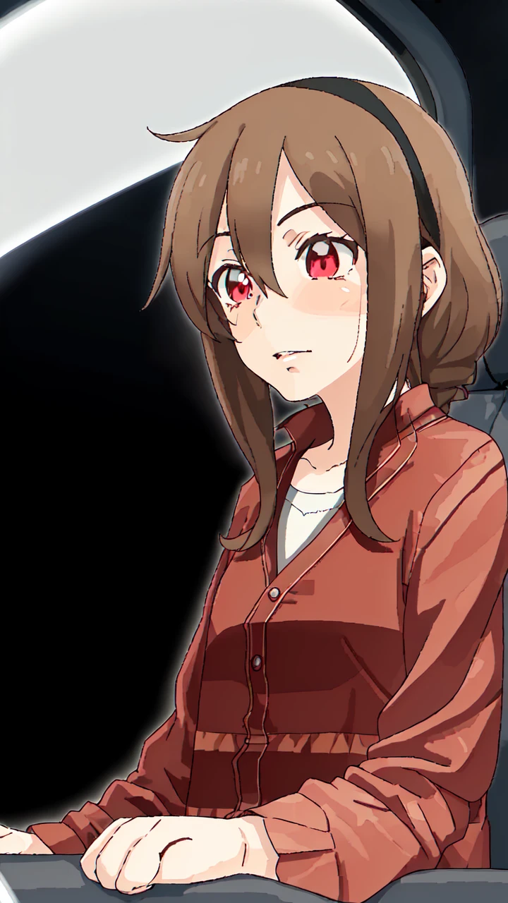 masterpiece, best quality, 8k, "visual novel"
<lora:add_detail:-0.4>
<lora:Kindred_Spirits_on_the_Roof.v2-000005:0.85> kd_vnstyle
1girl, (solo)
(65 years old, 65y.o, (old, wrinkles:1.1))
brown hair,
red vampiric eyes, [(glowing eyes):0.35], red eyes, vampire
hairband
("  ":1.1)
inside taxi, car,
"                    "