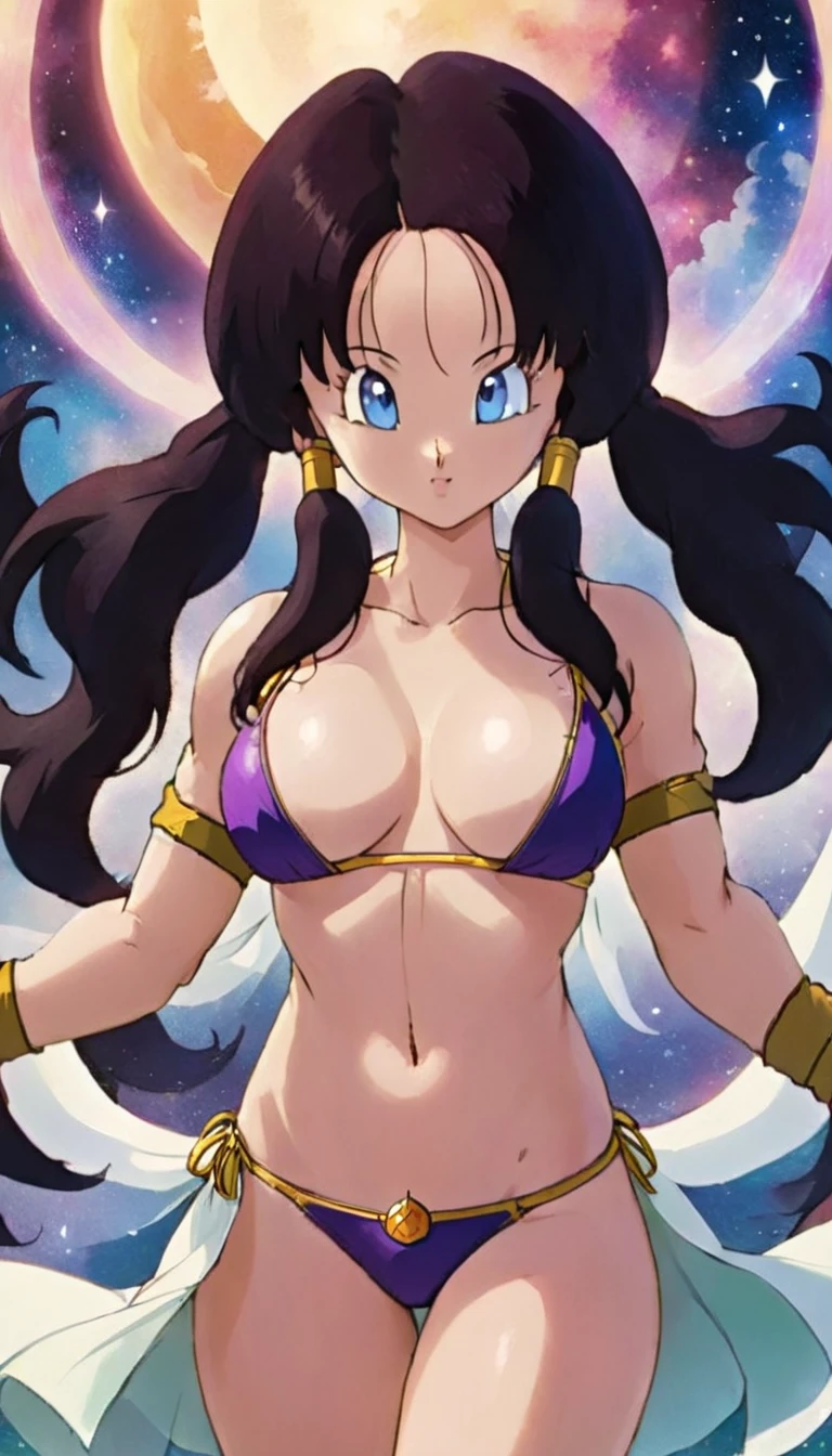 ethereal fantasy concept art of <lora:VidelDBXL:.9>videl <lora:SexyConiAI:.6>sexyai 1girl, bikini . magnificent, celestial, ethereal, painterly, epic, majestic, magical, fantasy art, cover art, dreamy