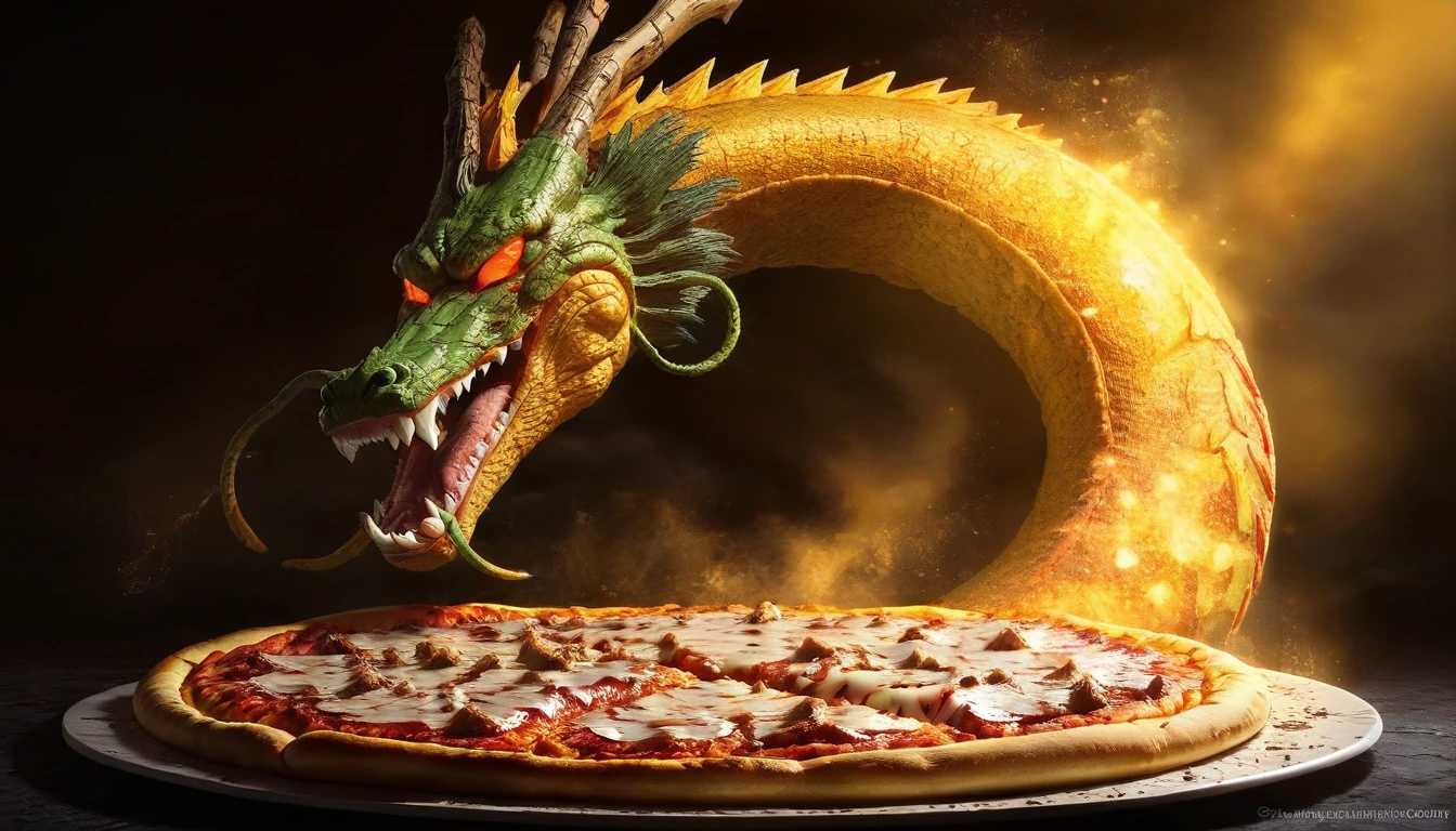 latkesfy, Dragon guards gold hoard, Fire and scales, ancient warden, Legend's fiery breath