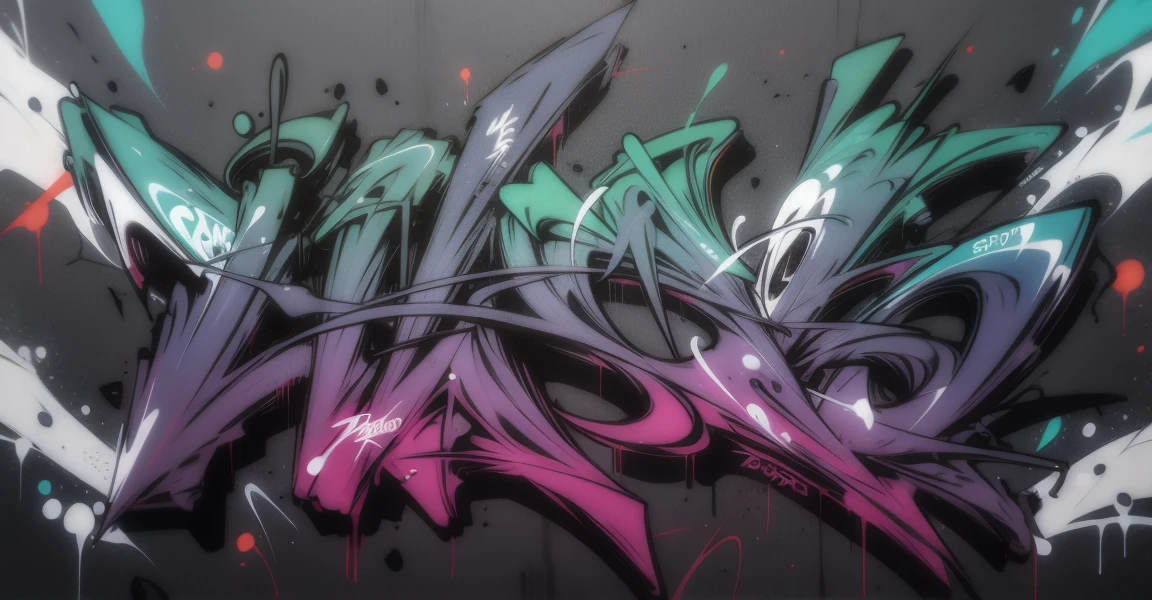 green, blue, (astraaligraffiti, graffiti wall:1.2) <lora:Astraali_GRAFFITI:1>
