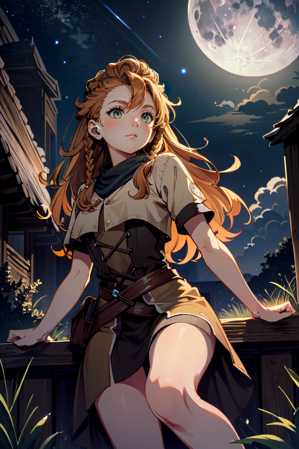 ((ultra detailed, masterpiece, absurdres))
<lora:HFWAloy:0.9>
HFWAloy, 1girl, orange hair, green eyes, long hair, braid, Moonlit Night Sky