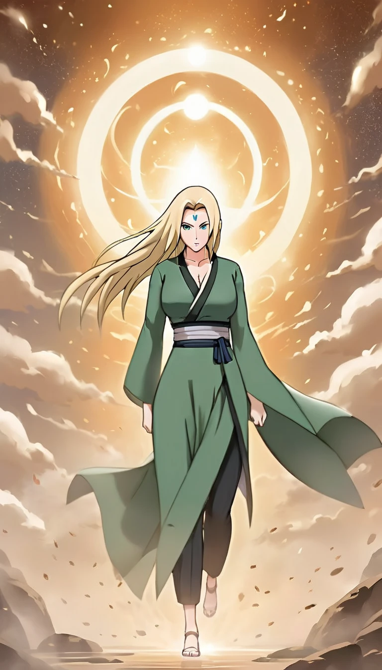 ethereal fantasy concept art of <lora:TsunadeXL:.8> Tsunade, full body, detailed eyes <lora:SDXL_Sacred_beast:.3> <lora:breasts_slider_v2:7> . magnificent, celestial, ethereal, painterly, epic, majestic, magical, fantasy art, cover art, dreamy