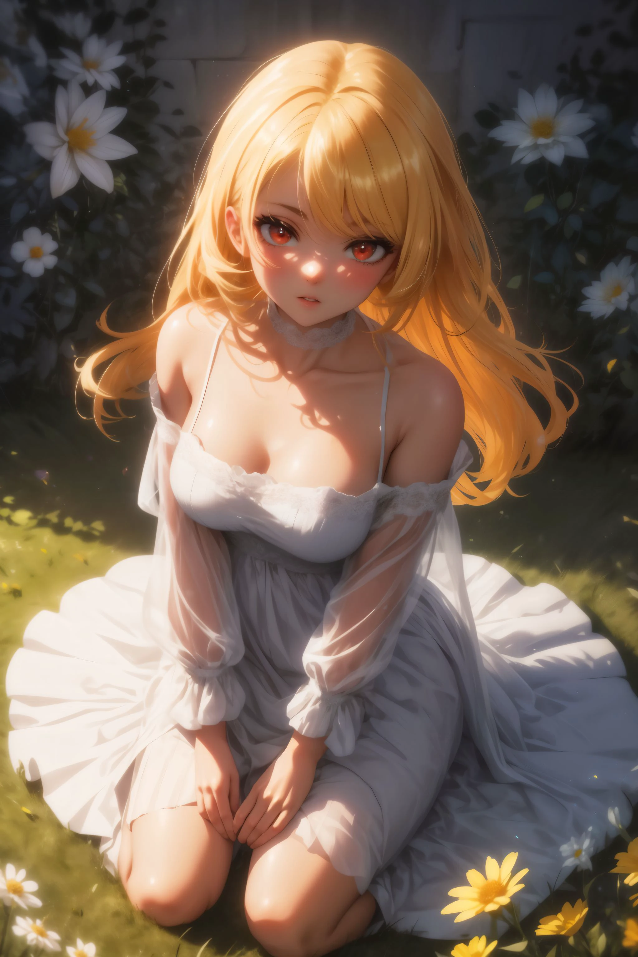 In the maple forest, the woman is erased