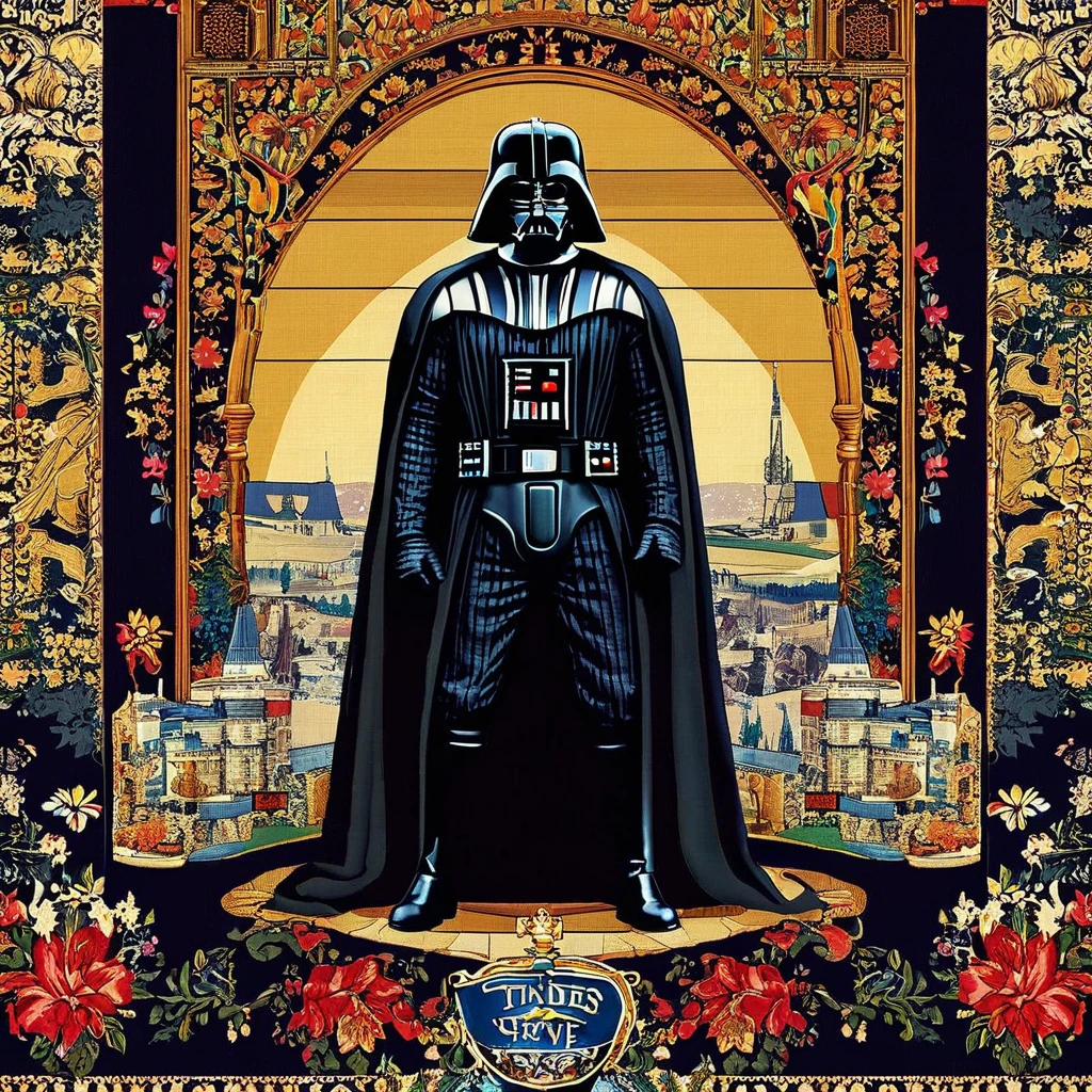 darth vader in ths_tapestry style <lora:ths_tapestry XL:0.8>