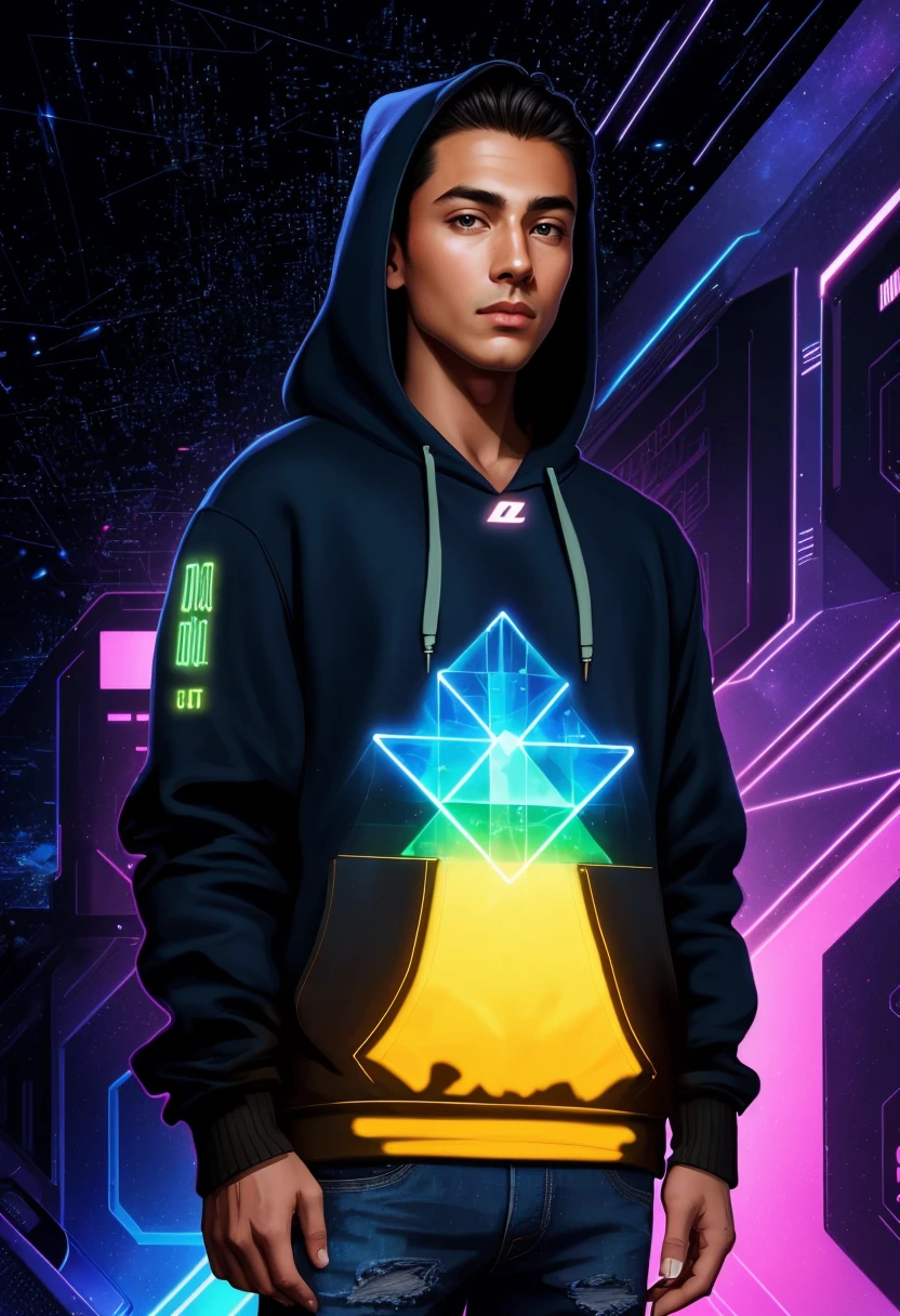 Cyberpunk punk backpack handsome boy 8k ultra realistic