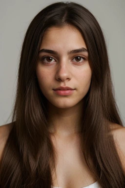 professional, masterpiece, 8k, hyperrealistic portrait of a 19yo cute latin girl, long hair, (looking shy:1.3), detailed face, detailed skin, photography, hq, photorealistic,