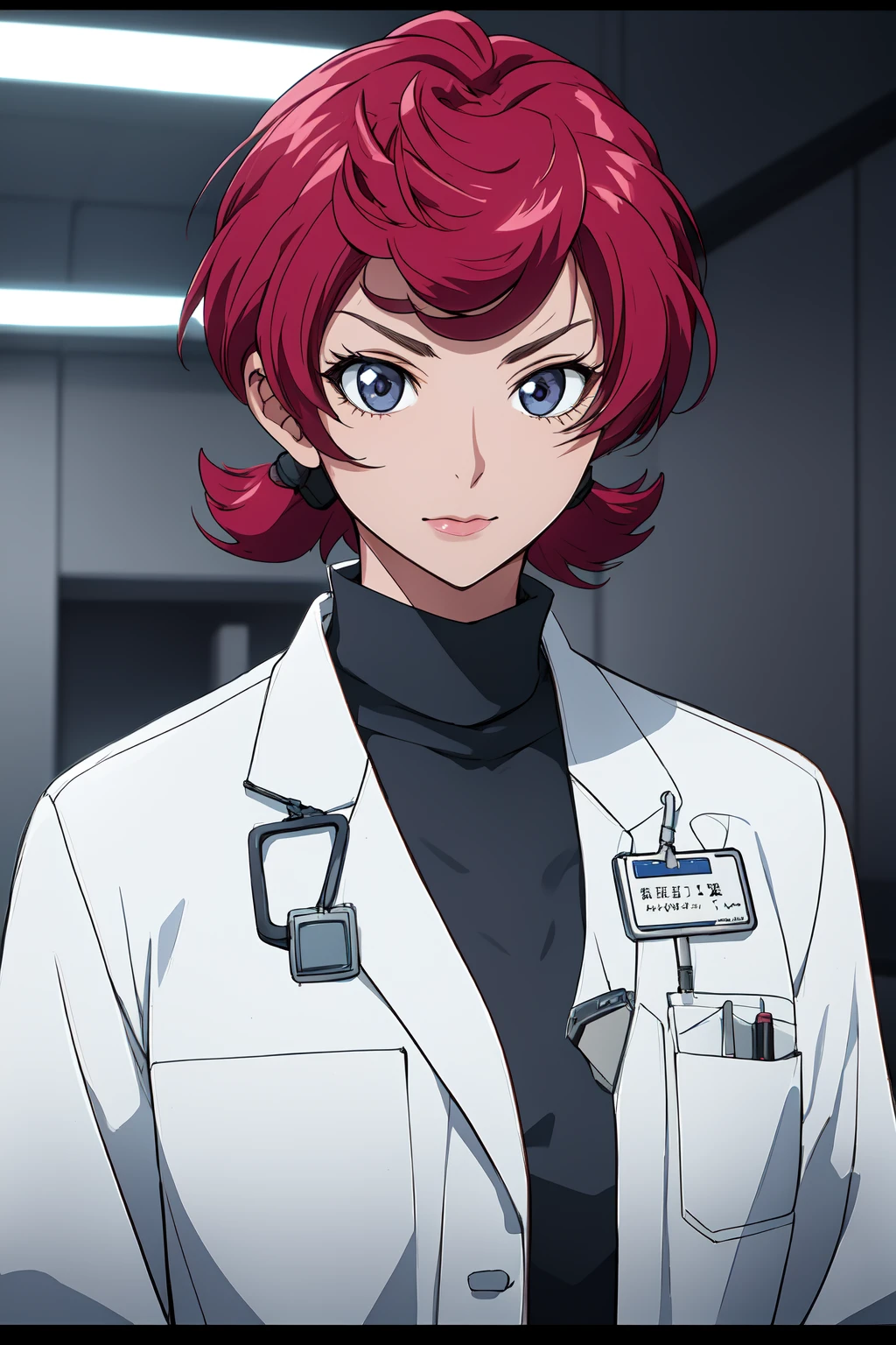 (RAW photo, best quality), 1girl, natural lighting,
<lora:srw_marion_radom_v1_2-000005:1>, srw_marion_radom, labcoat, turtleneck,