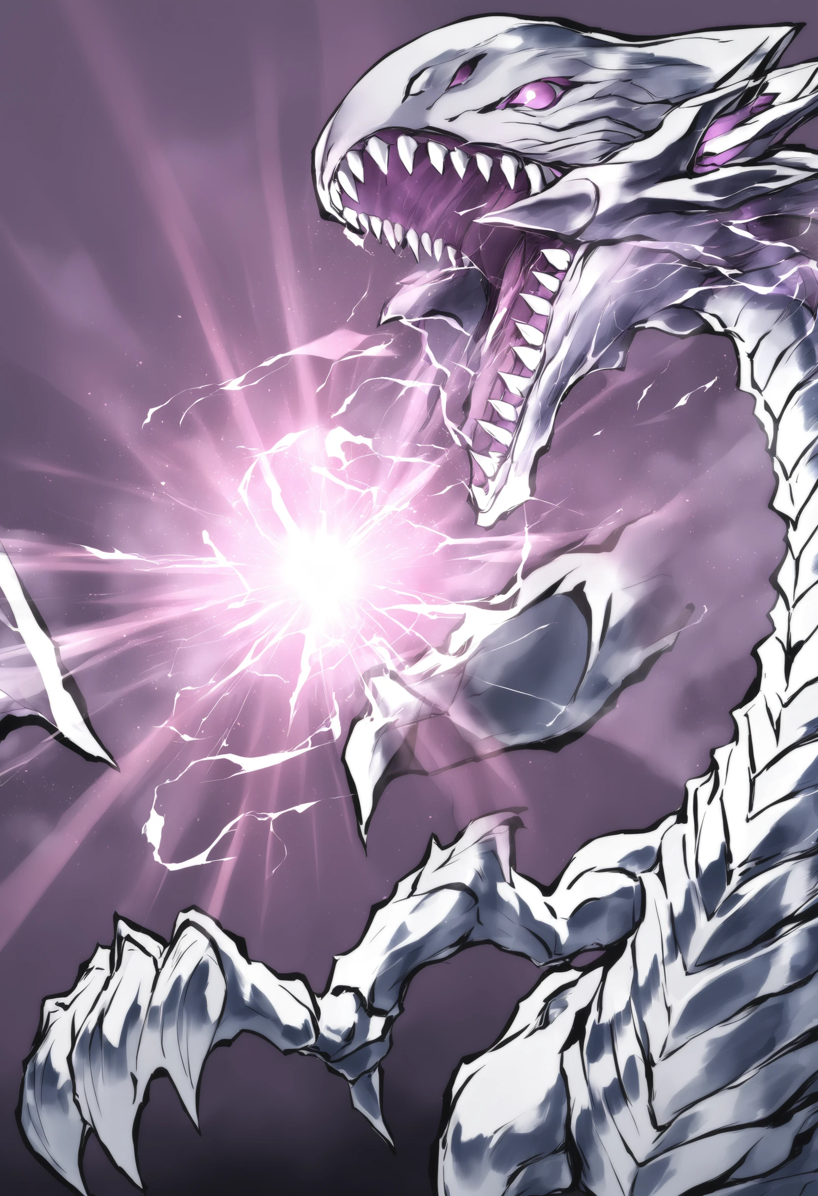 no humans, <lora:blueeyeswhitedragonXLv1:0.9>,bewd,pokemon (creature), dragon, solo,duel monster,energy,
masterpiece, best quality,