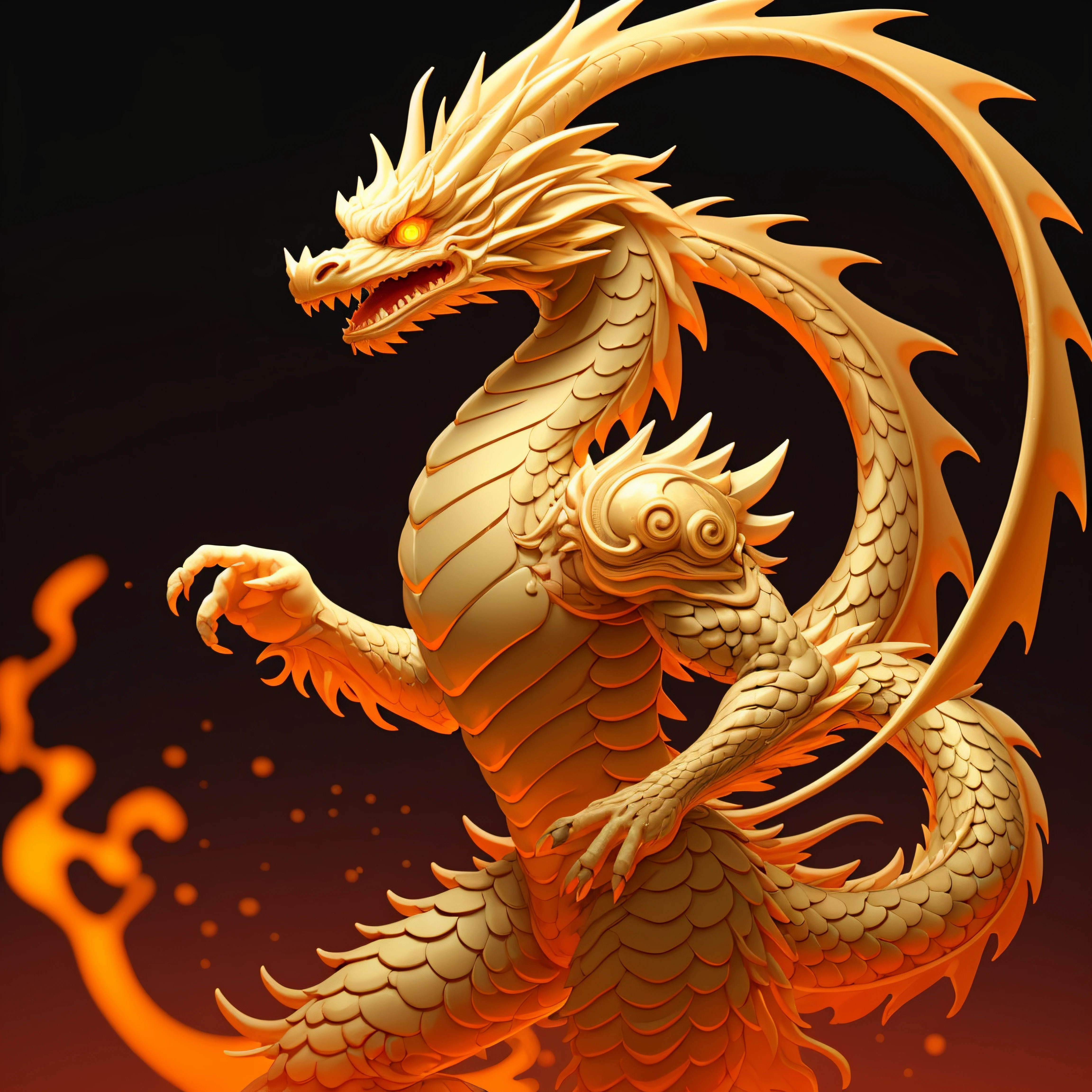 <lora:DragonChineseLunar2024:0.5> dragon,solo,no humans,glowing,glowing eyes,masterpiece,best quality,baiyujinlong,