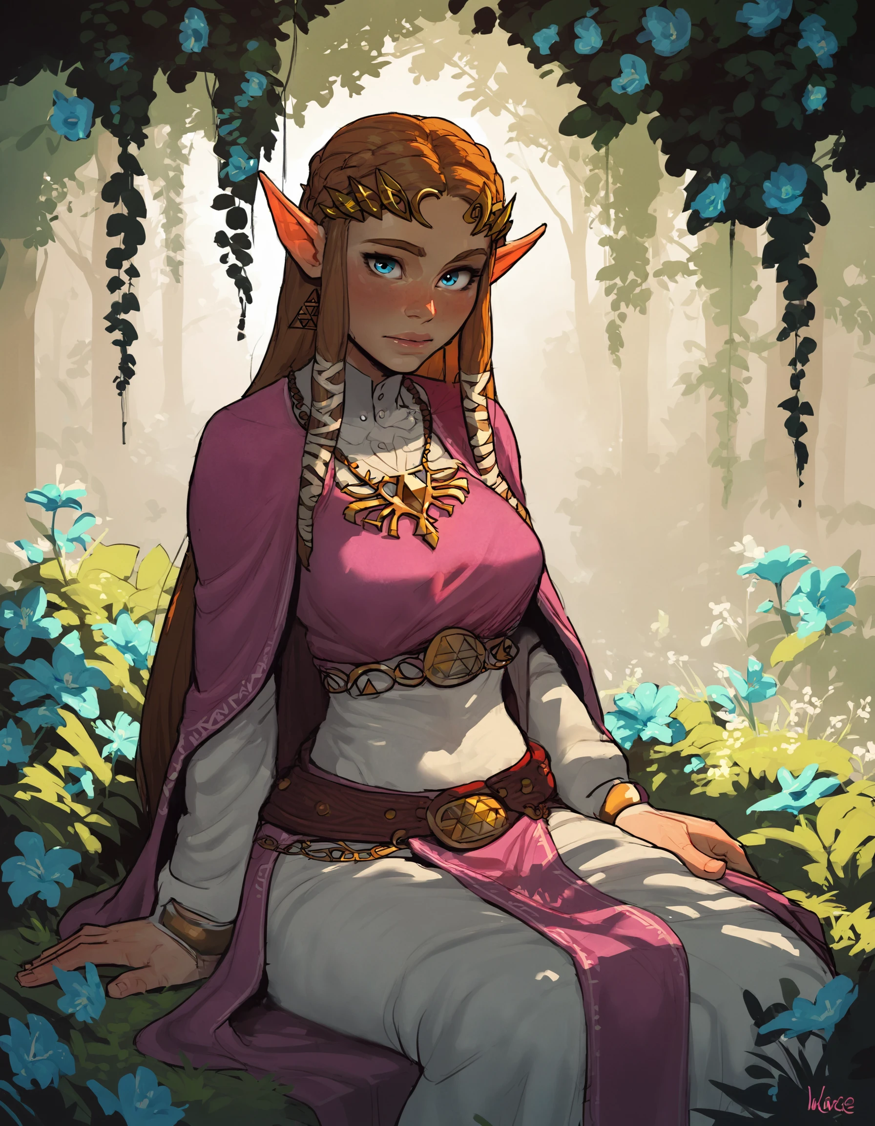 1girl, female, solo,
Princess Zelda, twilight princess, blue eyes, brown hair, elf ears, sitting
BREAK
score_9, score_8_up, score_7_up, score_6_up, source_cartoon, rating_questionable
<lora:incase_style_ponyxl_ilff_v2:1>