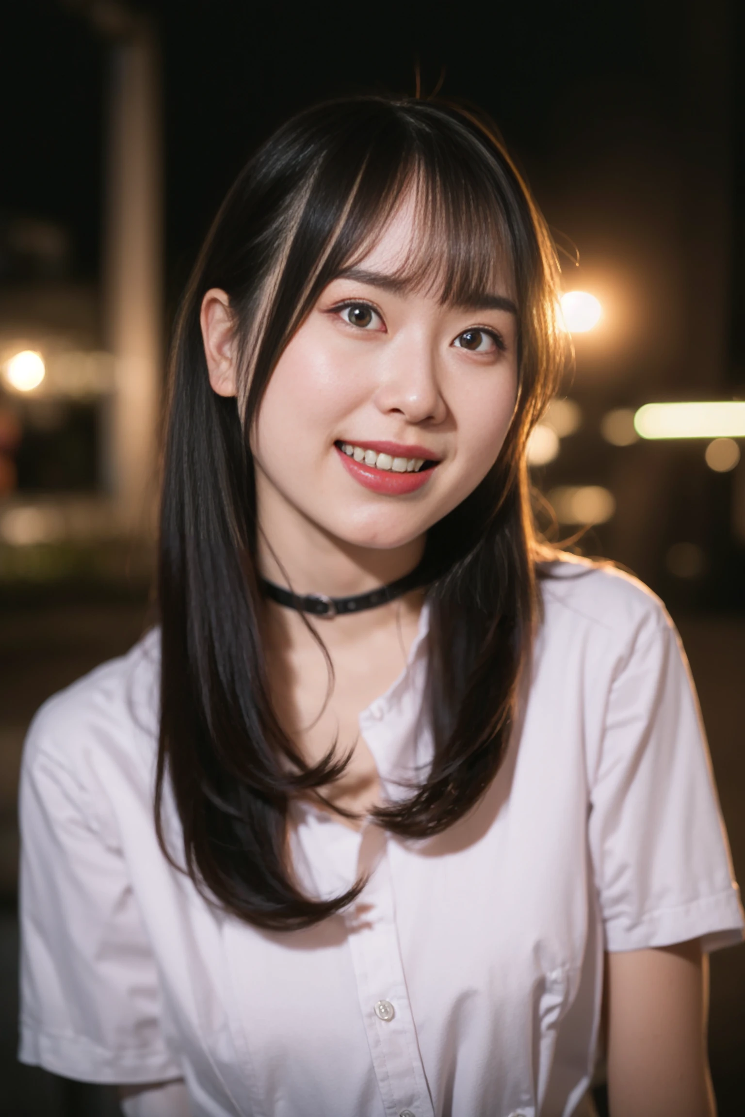 <lora:nana_kic_v01:0.9>,
(8k, RAW photo, best quality, masterpiece:1.2), (realistic, photo-realistic:1.37), omertosa,1girl, blurry background,city, rain,wet,professional lighting, photon mapping, radiosity, physically-based rendering, backlight bokeh, blurry background,smile, ((black choker)), red lips, student ,((lights shinning on the face))
head portrait
,
sunlight, ((outdoors)) ,((light shinning on the hair))
((millitary uniform)),
((short hair)), ((floating hair)), black hair,wavy hair, glowing hair,
135mm lens,,big breast,red lips,smile,