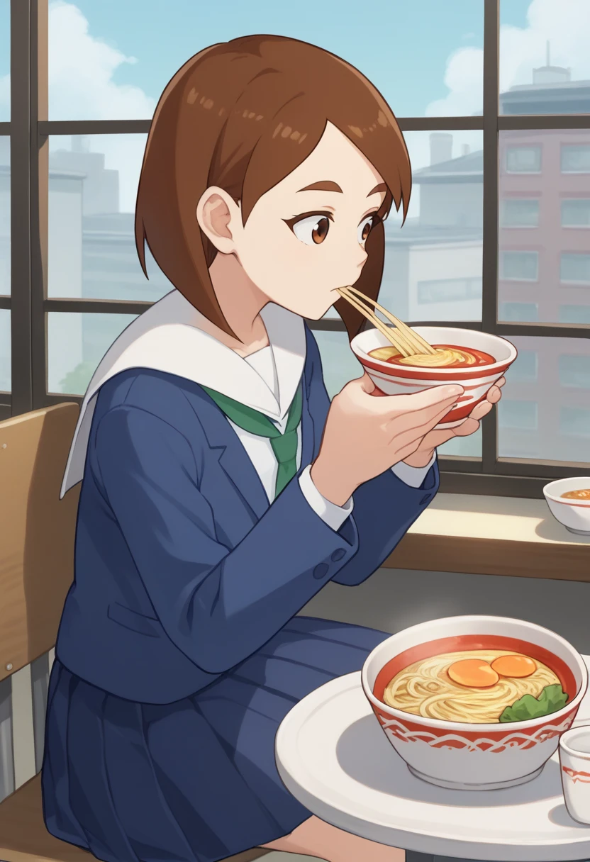 score_9, score_8, score_7, source_anime,
rating_general,
<lora:tsubame-ponyxl-000013:1> tsubame,
serafuku, dark blue shirt, pleated skirt
1girl, solo, ramen, dinner, sitting, window, looking outside