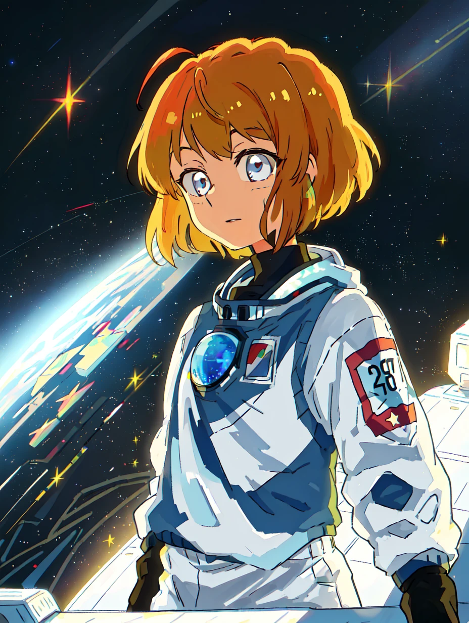 masterpiece, best quality,
<lora:add_detail:-0.7>
<lora:kindred_spirits.v3-000007:0.9>
kd_vnstyle
(small eyes),
vivid colors,
1girl, (solo)
(23 years old, 23y.o, adult)
red blond hair,
expressiv eyes
bob cut hair
astronaut
back view
" "