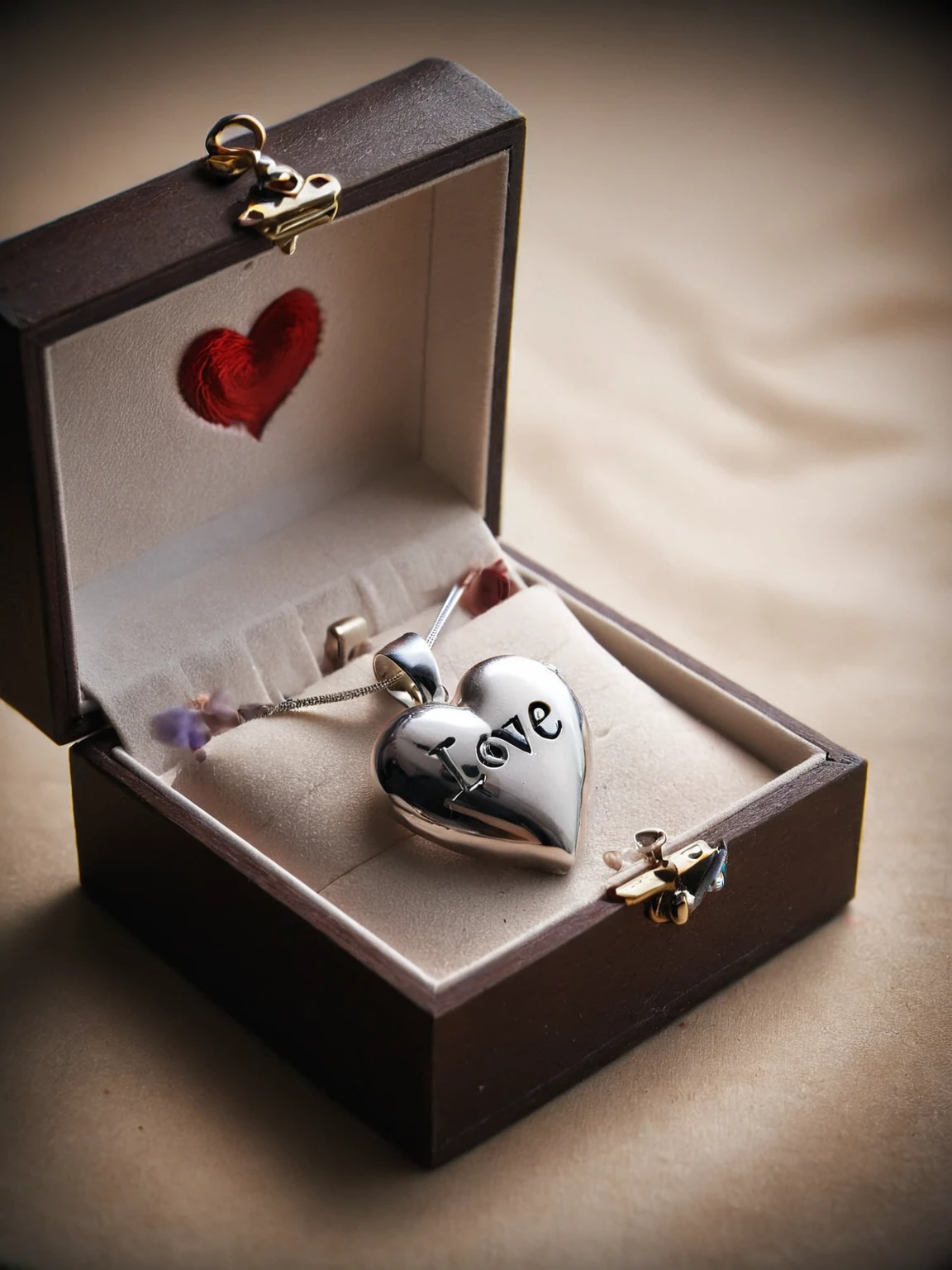 A beautifully crafted ais-hrtbrkz love heart pendant in a jewellery box <lora:ais-hrtbrkz-sdxl:1>