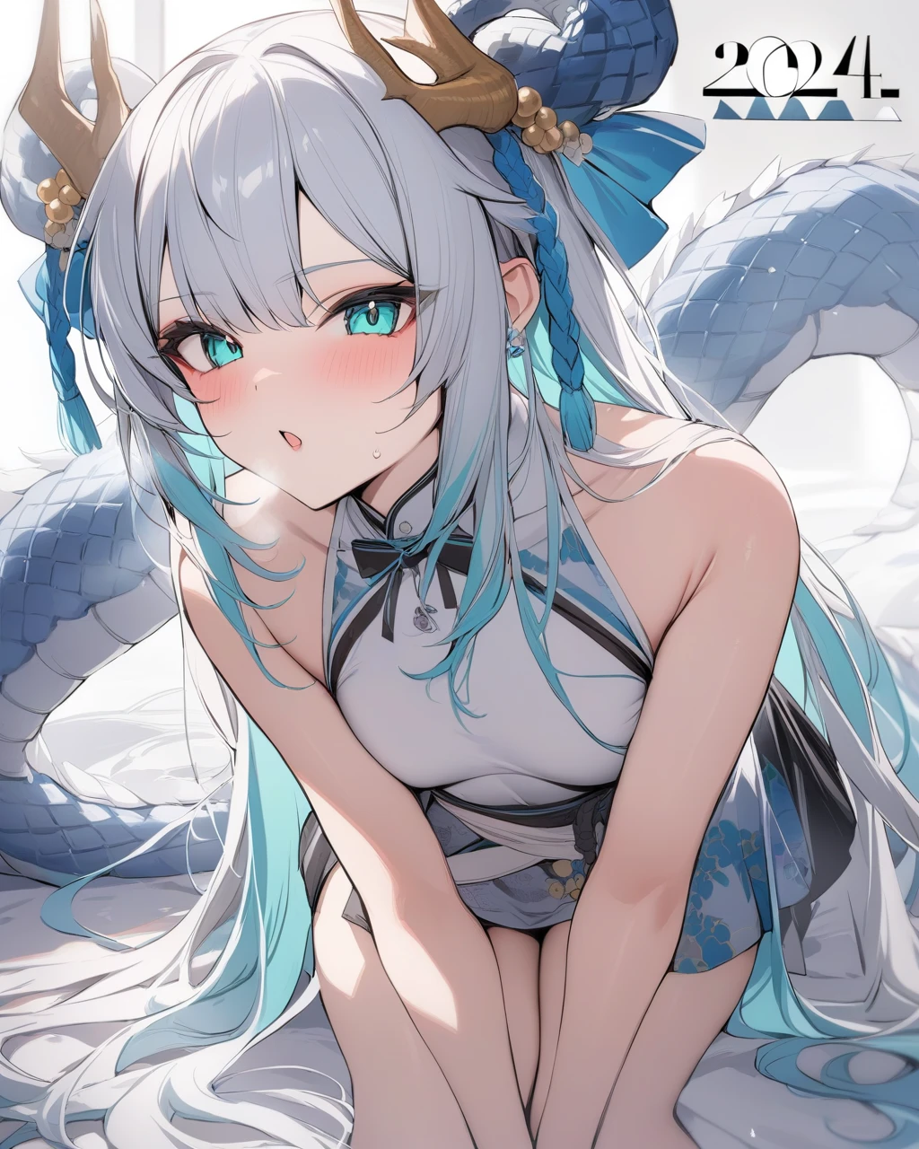 Female Dragon. Scorpion motif. poisonous aura. Anime style.