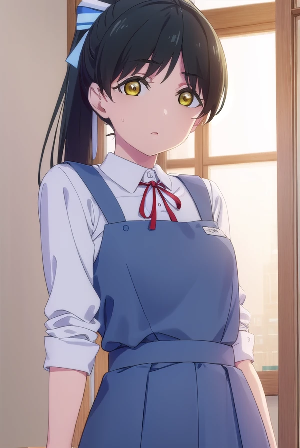 renhazuki, <lora:ren hazuki s2-lora-nochekaiser:1>,
ren hazuki, long hair, bangs, black hair, bow, (yellow eyes:1.3), ponytail, hair bow, high ponytail,
BREAK shirt, dress, ribbon, school uniform, jacket, white shirt, open clothes, collared shirt, open jacket, red ribbon, neck ribbon, blue jacket, pinafore dress, grey dress, yuigaoka school uniform,
BREAK indoors, classroom,
BREAK looking at viewer, (cowboy shot:1.5),
BREAK <lyco:GoodHands-beta2:1>, (masterpiece:1.2), best quality, high resolution, unity 8k wallpaper, (illustration:0.8), (beautiful detailed eyes:1.6), extremely detailed face, perfect lighting, extremely detailed CG, (perfect hands, perfect anatomy),