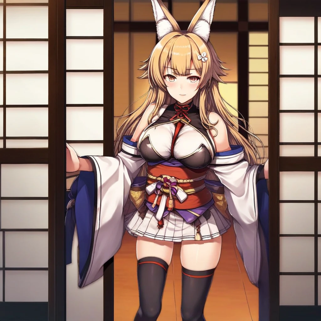 <lora:Sendai_XL_pony_v1:1>1girl, sendai \(azur lane\),retrofit \(azur lane\), standing,white shirt, white sleeves, wide sleeves, black legwear,, score_9, score_8_up, score_7_up, BREAK source_anime, rating_explicit, best quality, masterpiece, uncensored, <lora:sdxl2-flat2-512b:-0.6> michiking, misakura nankotsu, tomose shunsaku, atdan, onigirikun,shiokonbu